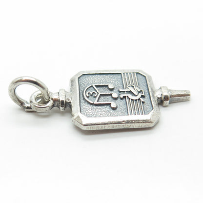 SPIES BROS Sterling Silver Vintage High School Band 16th Note Triplet Pendant