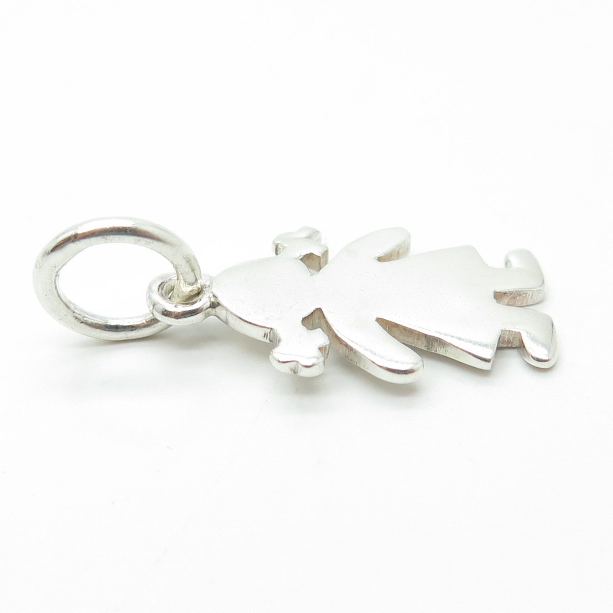 950 Silver Vintage Baby Girl Doll Charm Pendant