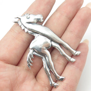 925 Sterling Silver Vintage Horse Pin Brooch