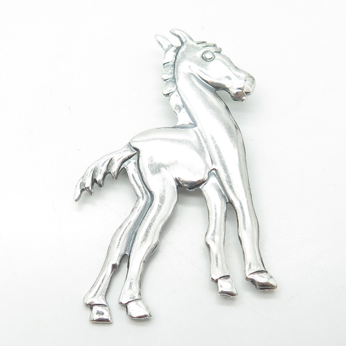 925 Sterling Silver Vintage Horse Pin Brooch