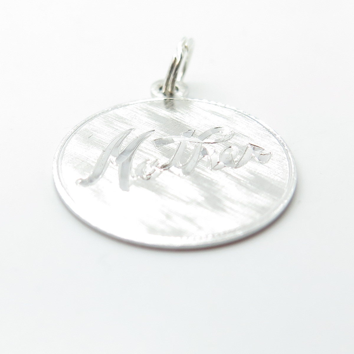 GRIFFITH & SONS 925 Sterling Silver Vintage "MOTHER" Round Pendant