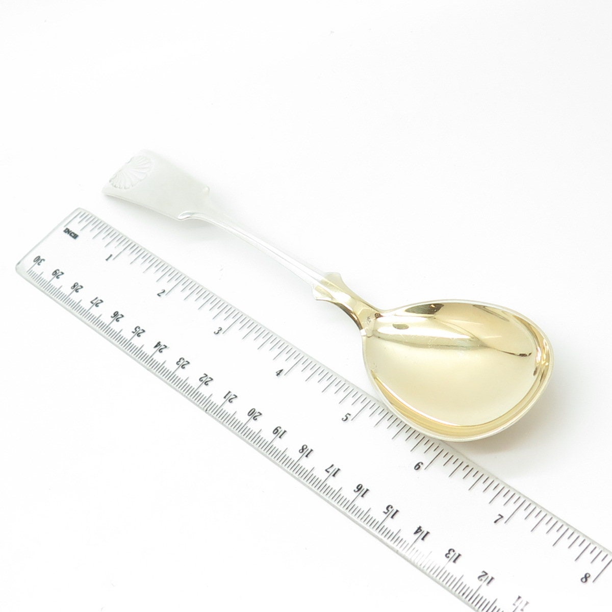 KULTATEOLLISUUS 813H Silver Antique Art Deco1939 Finland Shell Spoon