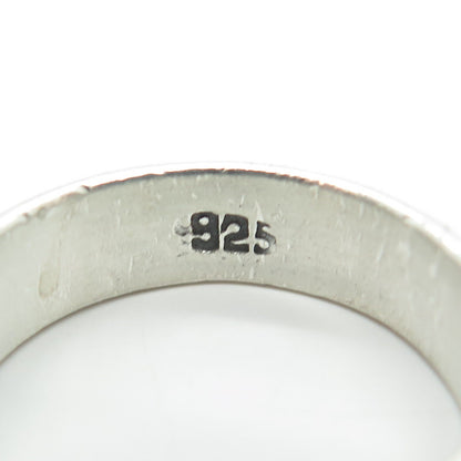 925 Sterling Silver Vintage Geometric Band Ring Size 11.25