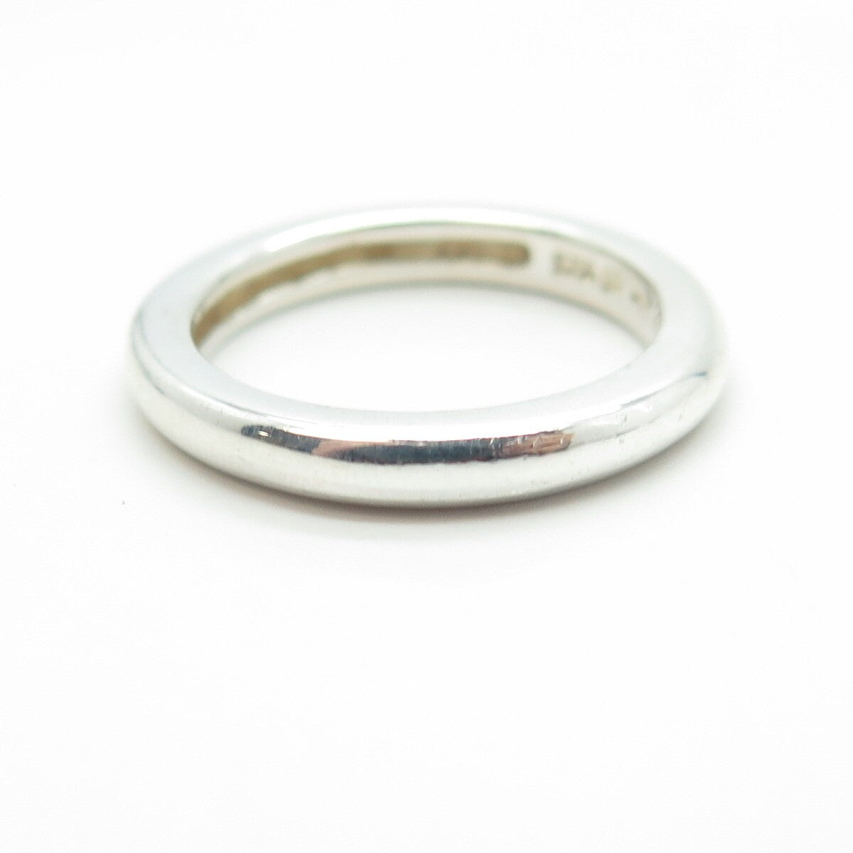 MICHELLE ALBALA 925 Sterling Silver Classic Wedding Band Ring Size 7