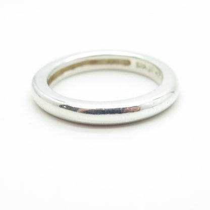 MICHELLE ALBALA 925 Sterling Silver Classic Wedding Band Ring Size 7