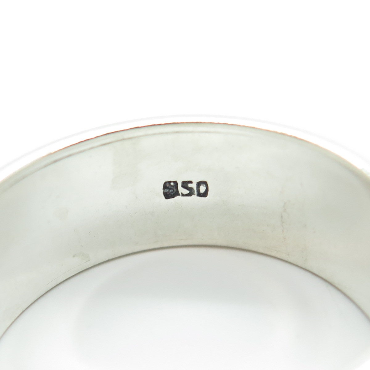 950 Silver Vintage Spiral / Swirl Band Ring Size 11.25