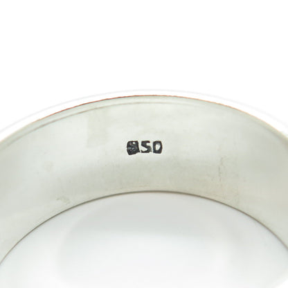950 Silver Vintage Spiral / Swirl Band Ring Size 11.25