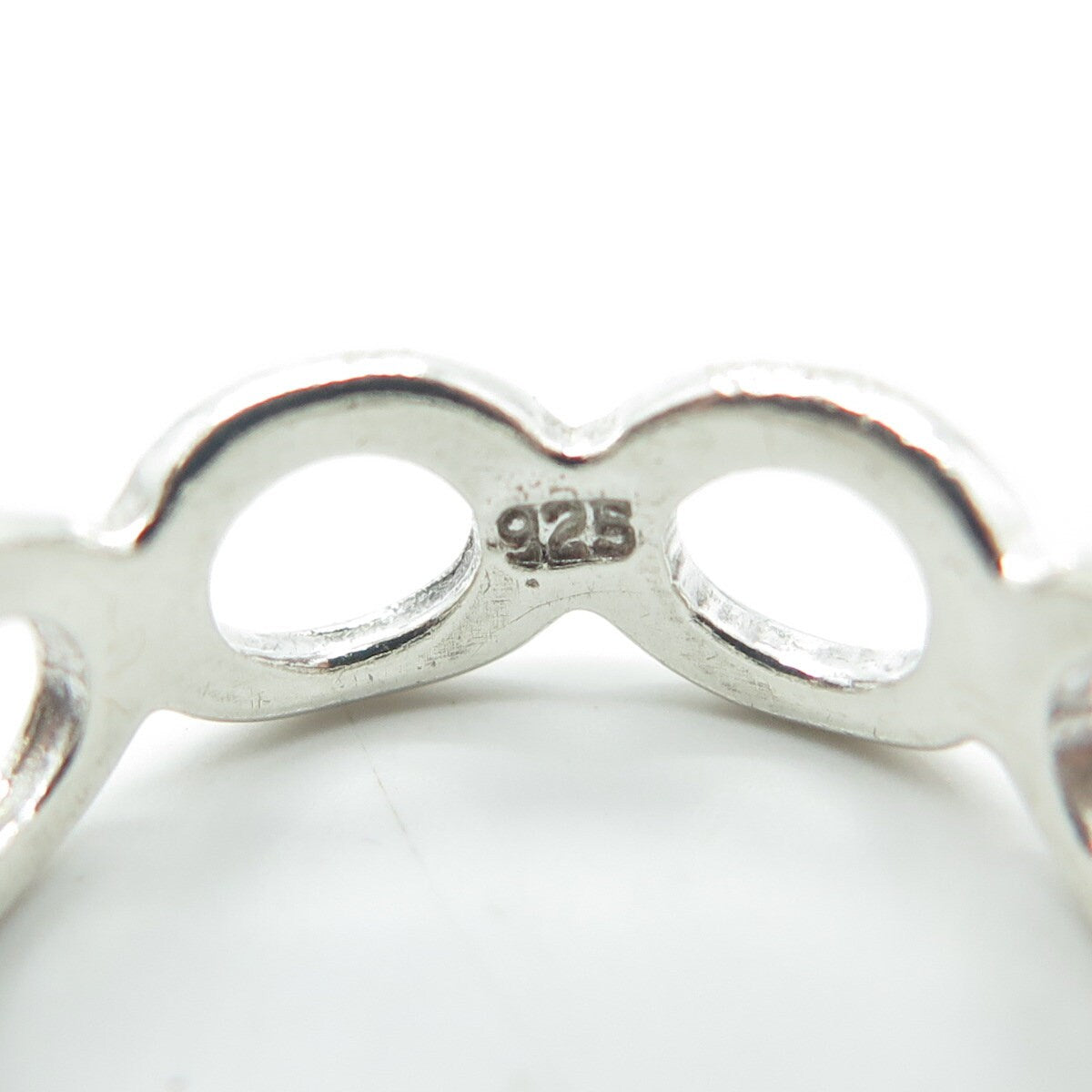 925 Sterling Silver Vintage Circle Band Ring Size 8.25