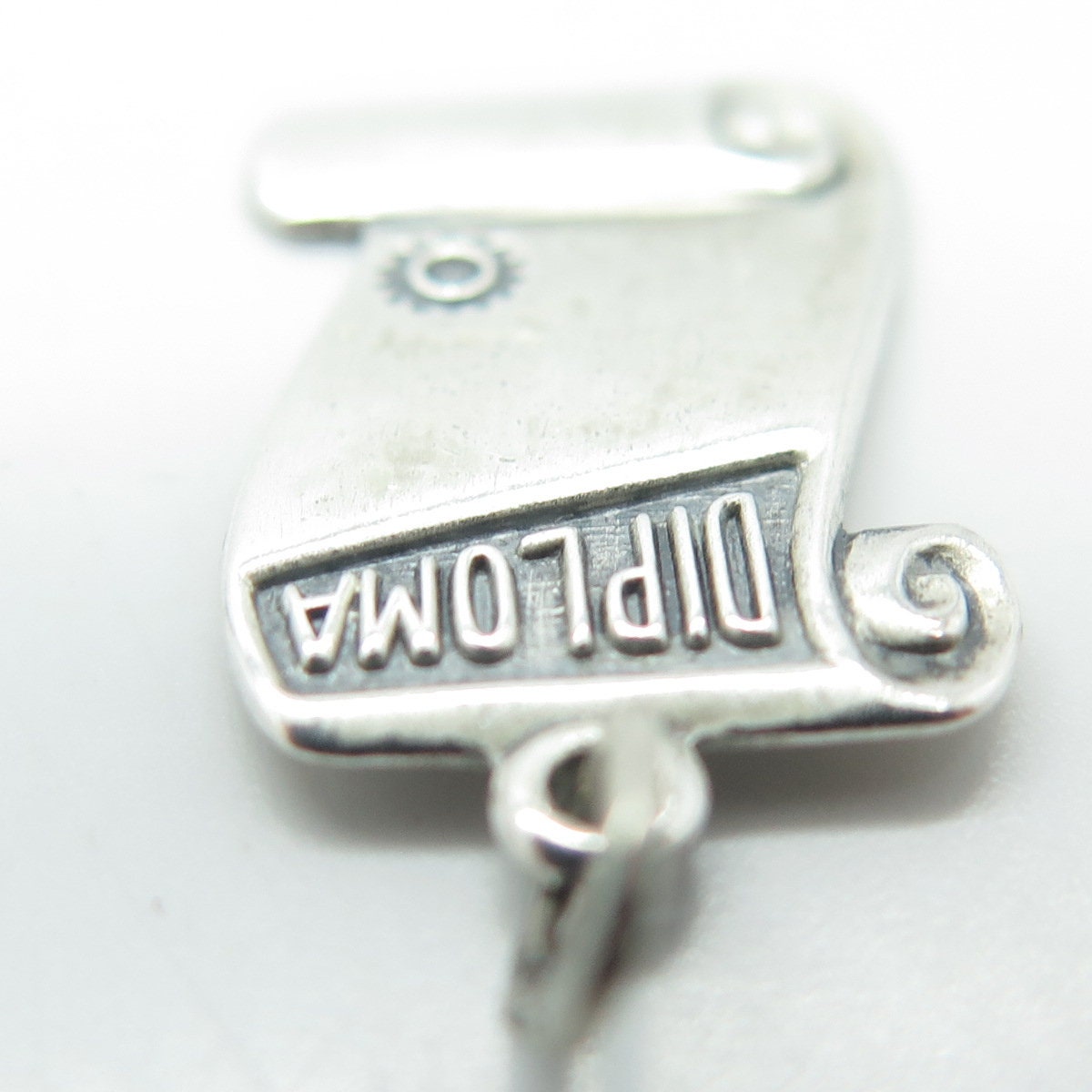 BEAU 925 Sterling Silver Vintage Diploma Graduation Pendant