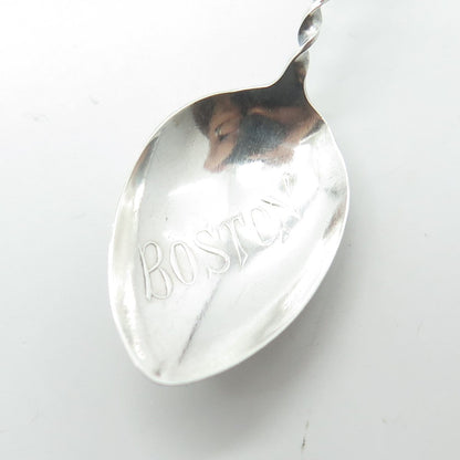 925 Sterling Silver Antique Art Deco Boston Twisted Coffee Spoon