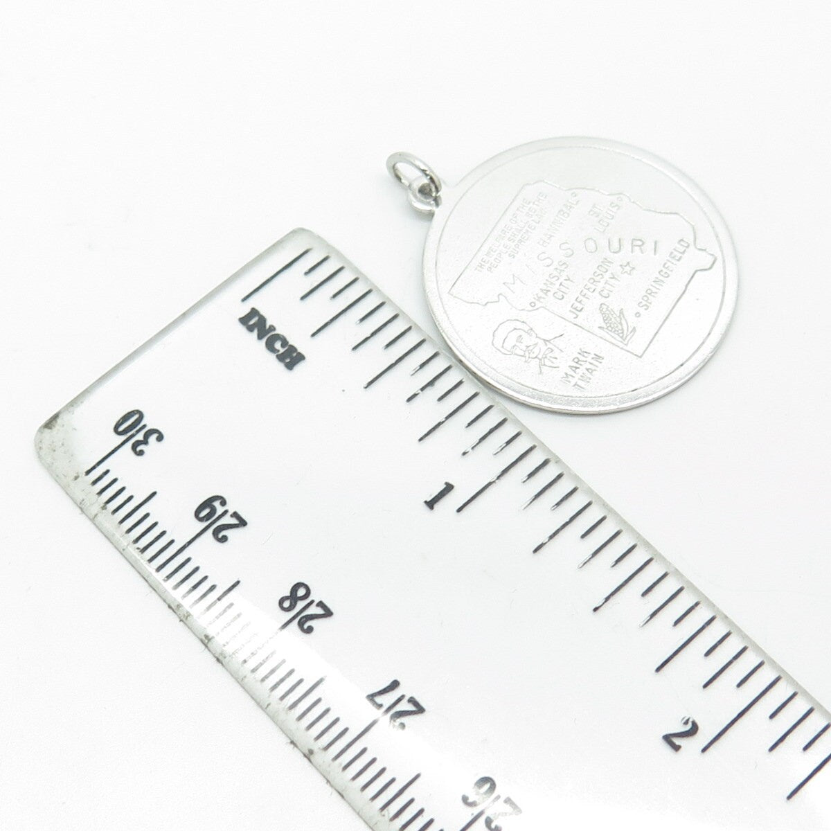 CACO 925 Sterling Silver Vintage 1963 Missouri State Mark Twain Pendant