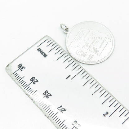 CACO 925 Sterling Silver Vintage 1963 Missouri State Mark Twain Pendant