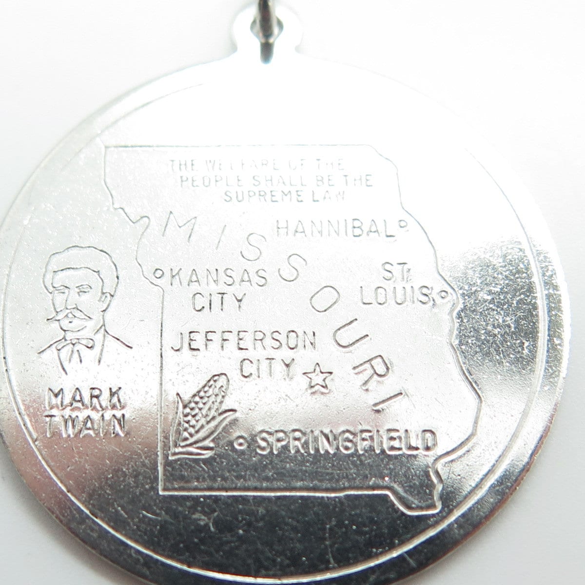 CACO 925 Sterling Silver Vintage 1963 Missouri State Mark Twain Pendant