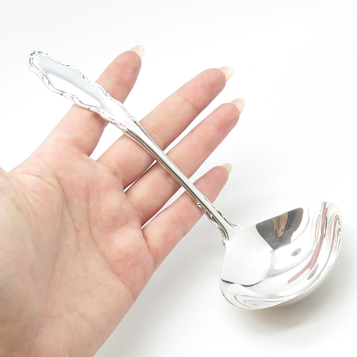 REED & BARTON 925 Sterling Silver Vintage 1965 English Provincial Gravy Ladle