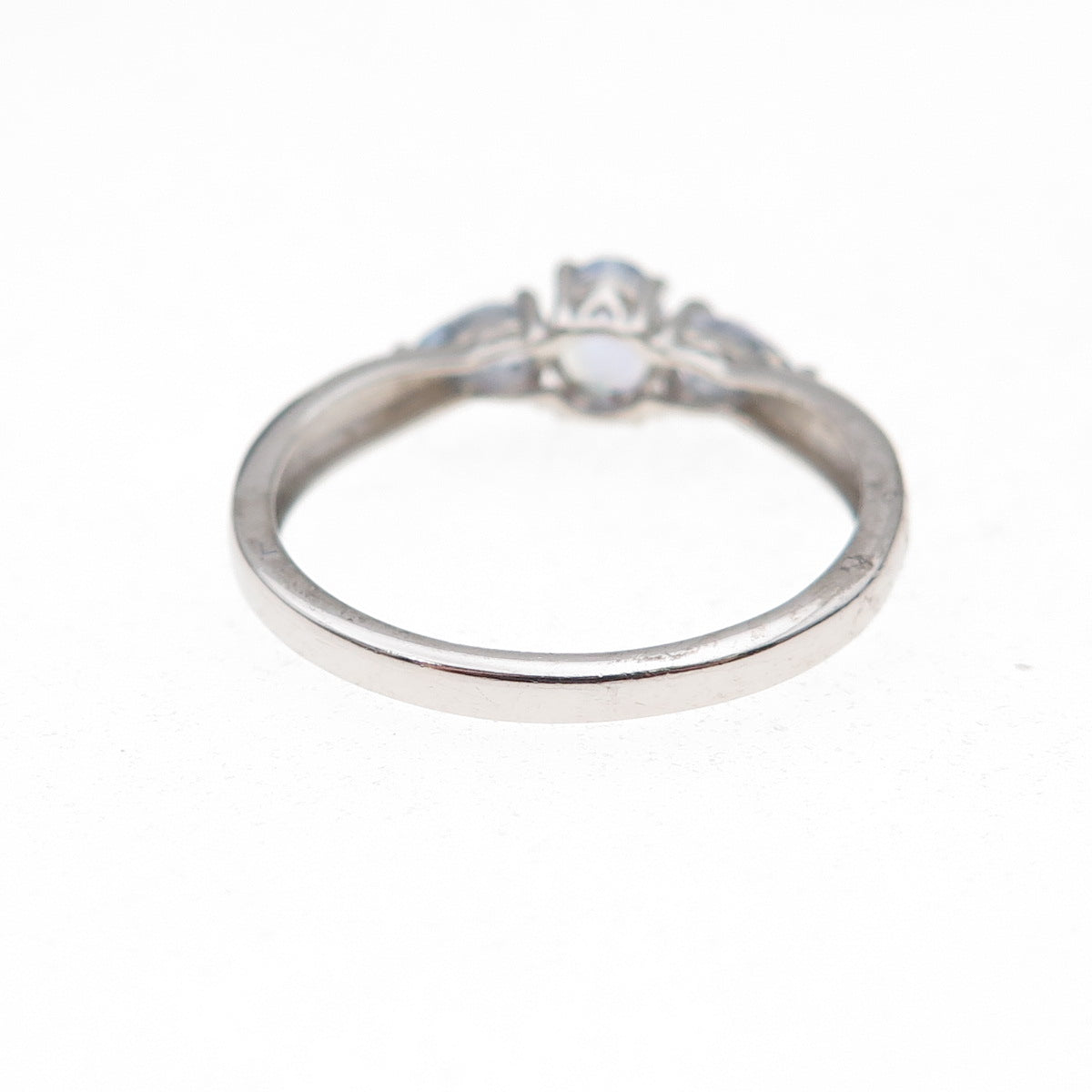 Chuck Clemency Sterling Silver Real Round & Pear-Cut Tanzanite Ring Size 8.25
