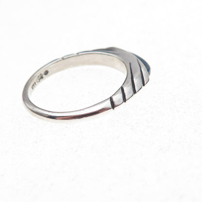 Carolyn Pollack Sterling Silver Vintage Real Lapis Inlay Stackable Ring Size 7
