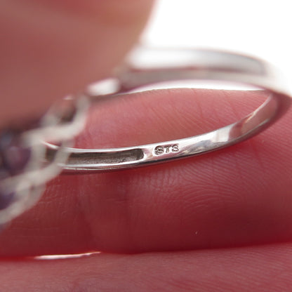 Chuck Clemency 925 Sterling Silver Real Diamond & Tanzanite Ring Size 9