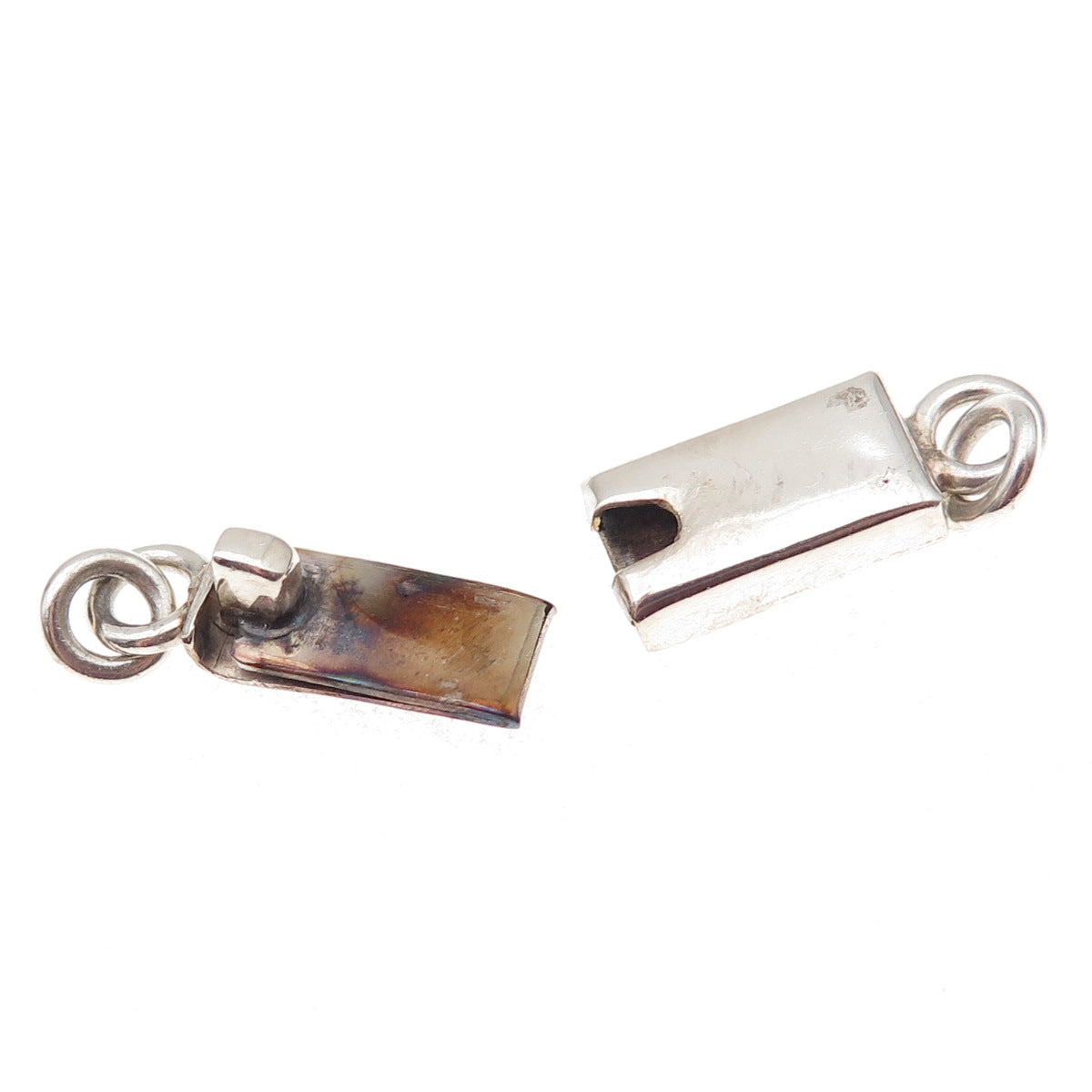 925 Sterling Silver Vintage CII Mexico Bracelet / Necklace Box Lock Clasp