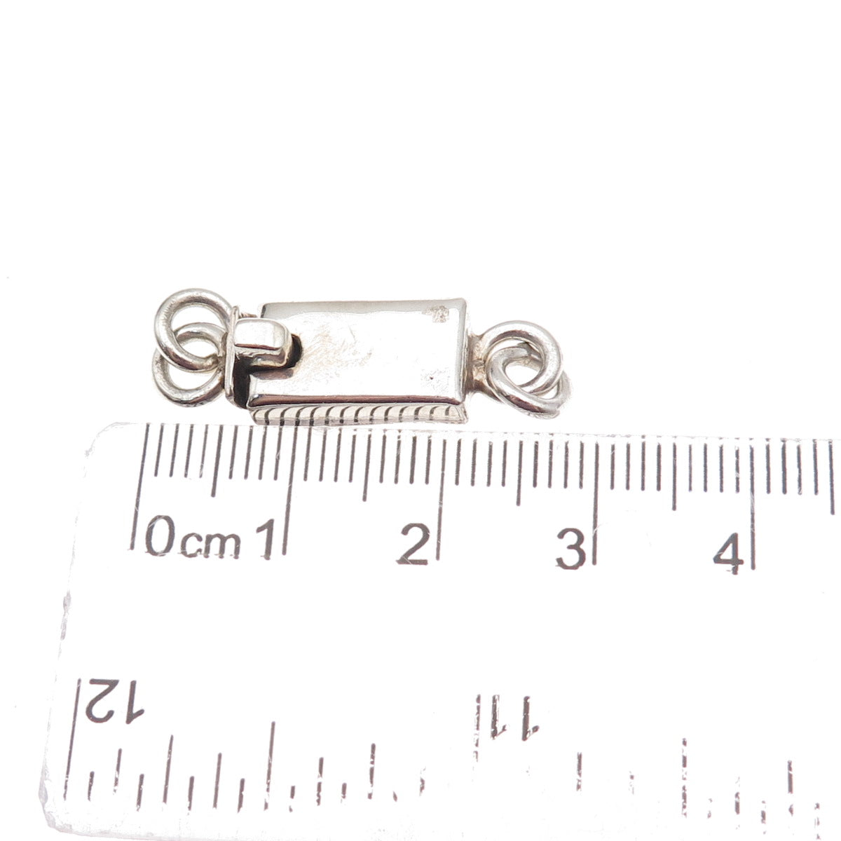 925 Sterling Silver Vintage CII Mexico Bracelet / Necklace Box Lock Clasp