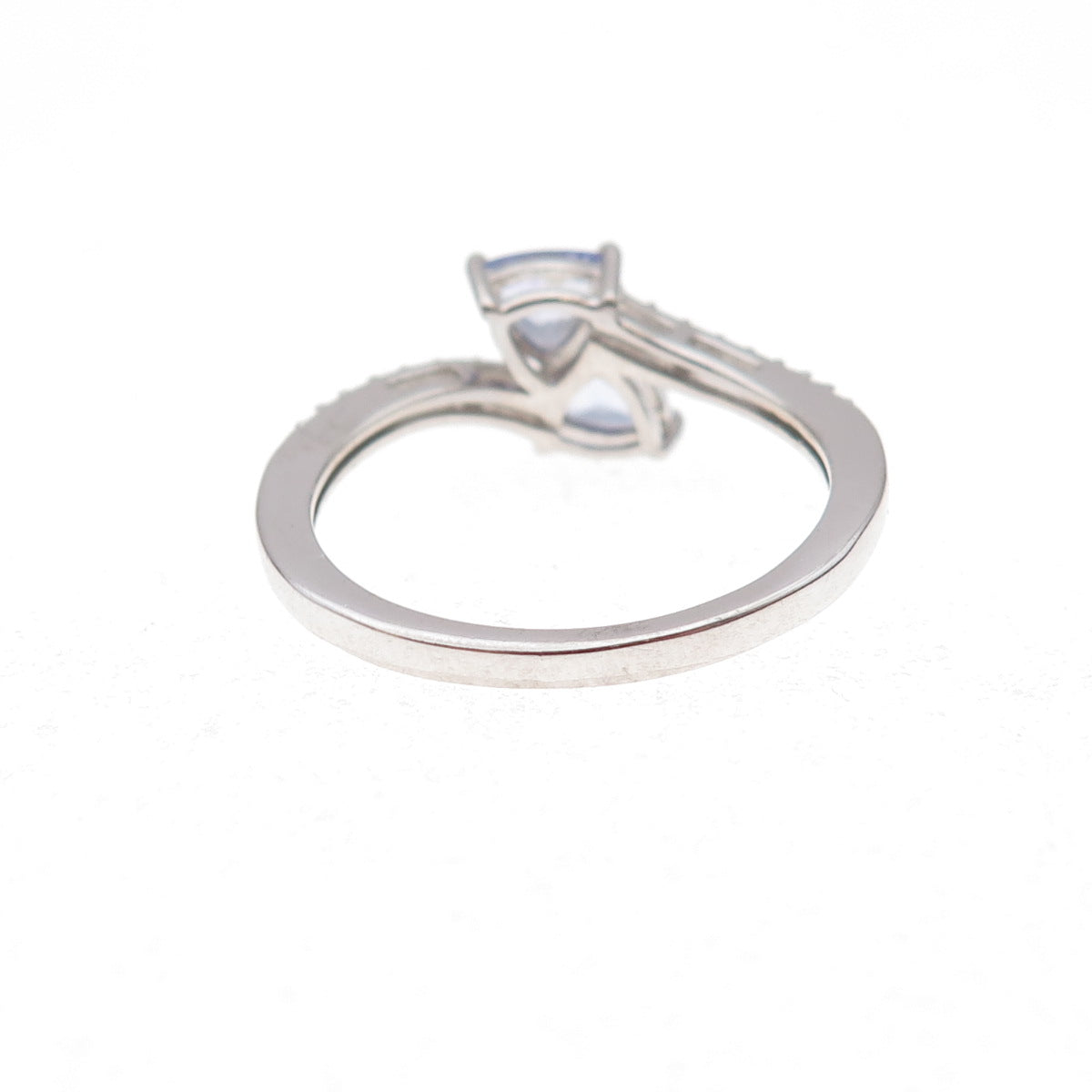 Chuck Clemency 925 Sterling Silver Real Triangle-Cut Tanzanite Ring Size 8