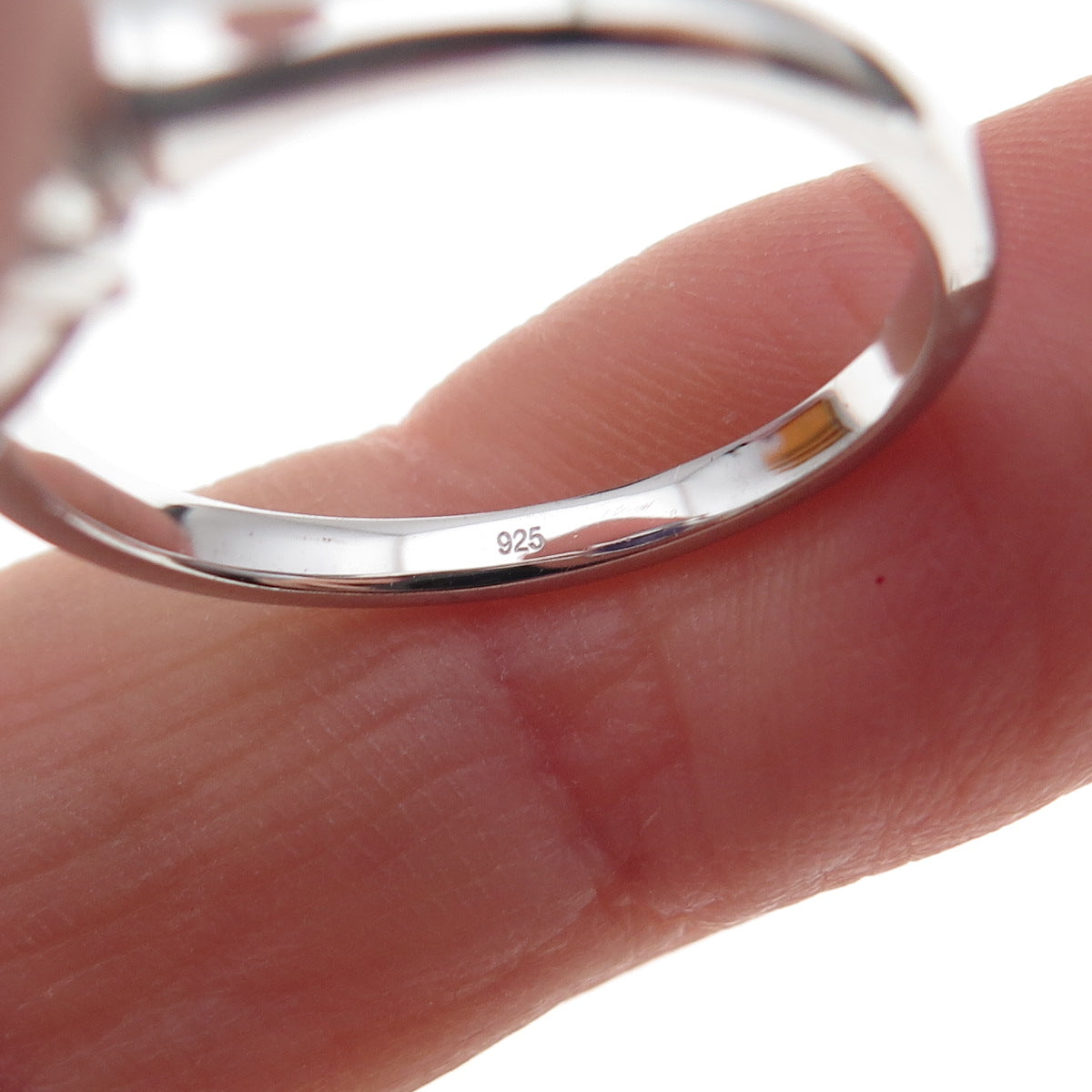 925 Sterling Silver Real Cabochon Tanzanite Ring Size 8