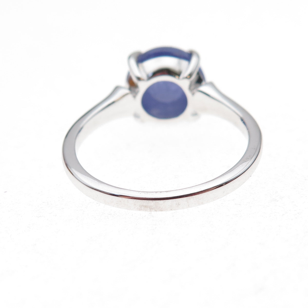 925 Sterling Silver Real Cabochon Tanzanite Ring Size 8
