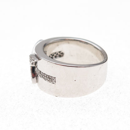 925 Sterling Silver Mexico Real Round-Cut Diamond Starburst Ring Size 7