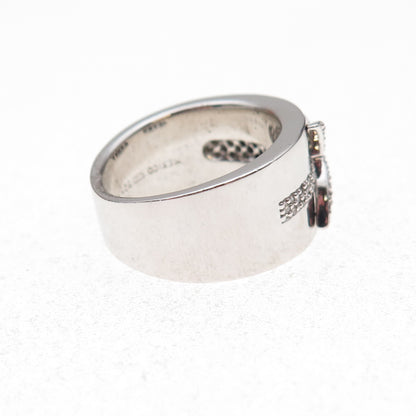925 Sterling Silver Mexico Real Round-Cut Diamond Starburst Ring Size 7