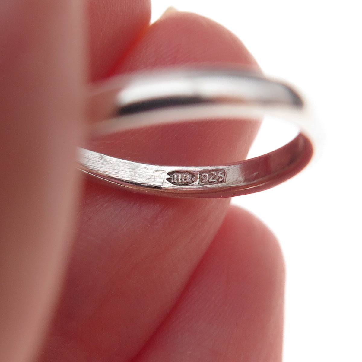 925 Sterling Silver Vintage Round-Cut Crystal Engagement Ring Size 5.5