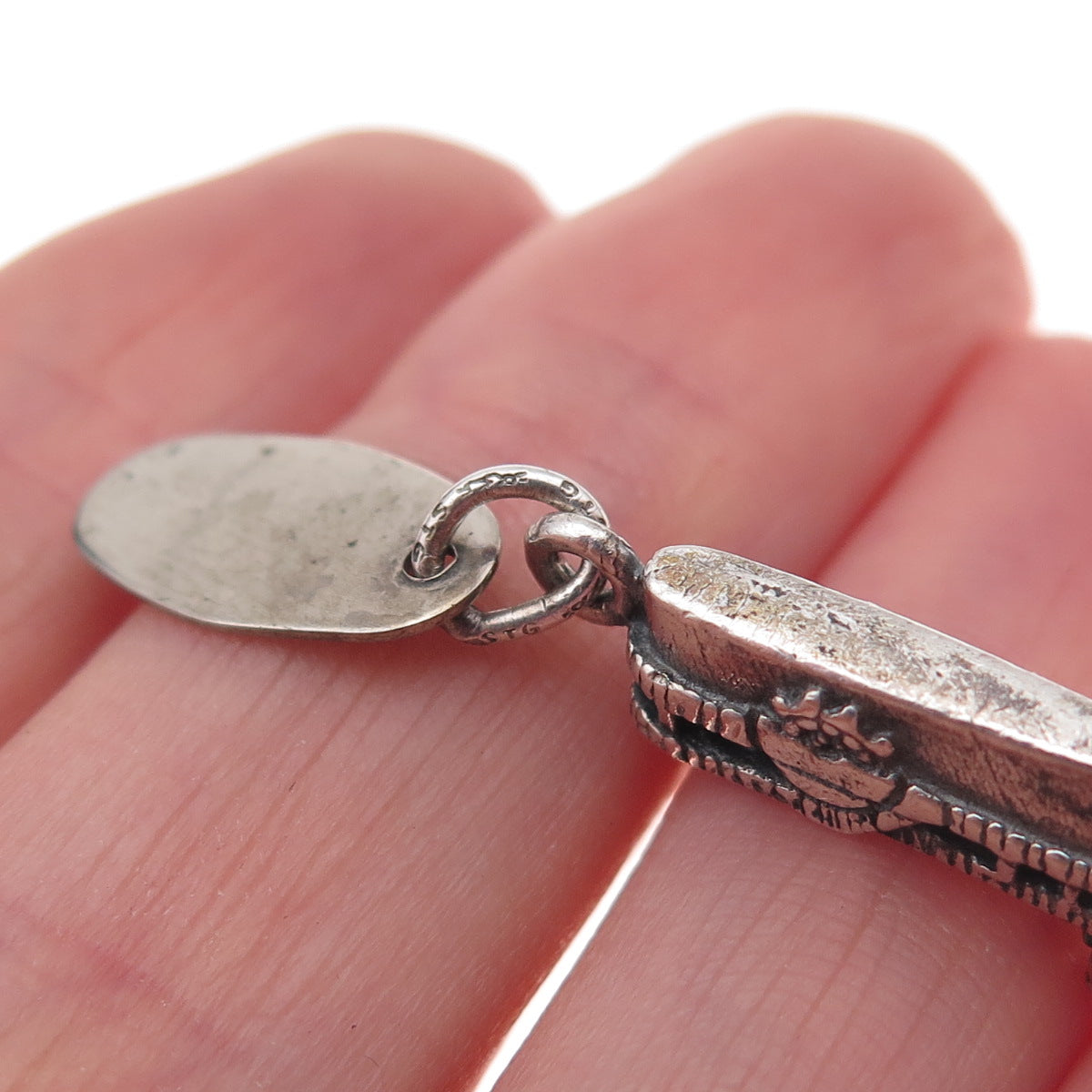 925 Sterling Silver Antique Art Deco Wisconsin Dells Riverboat 3D Charm Pendant