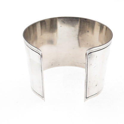 Georg Jensen Sterling Antique Denmark Bird Adjustable Wide Cuff Bracelet 7" #58