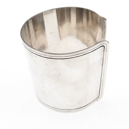 Georg Jensen Sterling Antique Denmark Bird Adjustable Wide Cuff Bracelet 7" #58