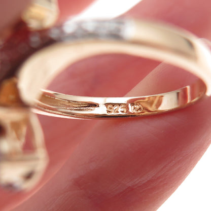 Ross Simons 925 Sterling Gold Plated Real Diamond Accent & Multi-Gem Ring Size 8