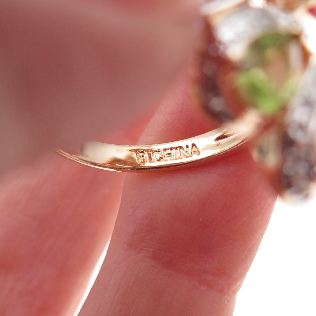 Ross Simons 925 Sterling Gold Plated Real Diamond Accent & Multi-Gem Ring Size 8