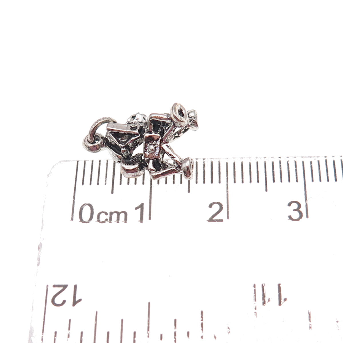 925 Sterling Silver Vintage Lunar Lander Spacecraft Oxidized 3D Charm Pendant