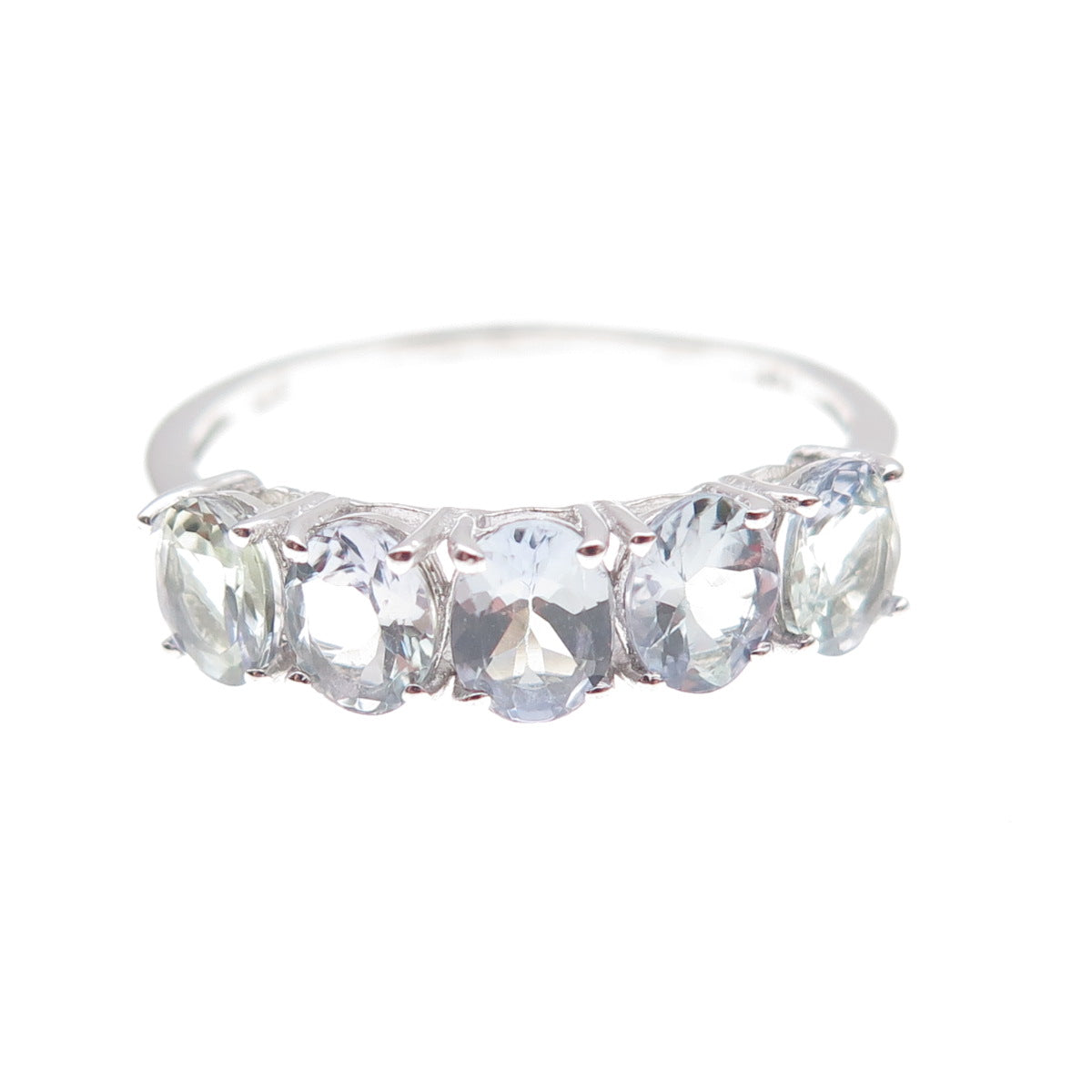 Chuck Clemency 925 Sterling Silver Real Oval-Cut Iolite Ring Size 8
