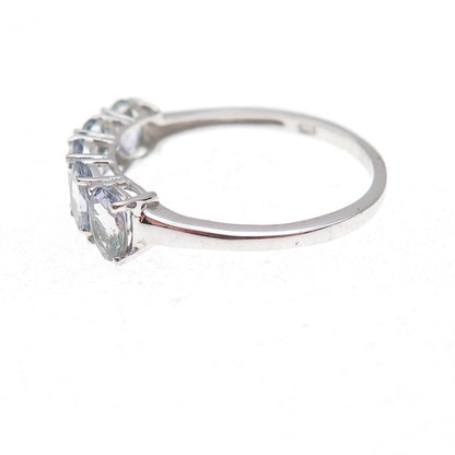 Chuck Clemency 925 Sterling Silver Real Oval-Cut Iolite Ring Size 8