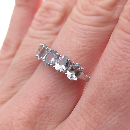 Chuck Clemency 925 Sterling Silver Real Oval-Cut Iolite Ring Size 8