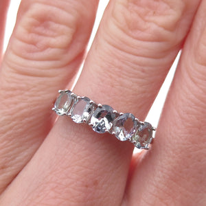 Chuck Clemency 925 Sterling Silver Real Oval-Cut Iolite Ring Size 8