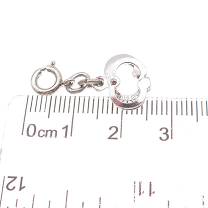 Wells 925 Sterling Silver Vintage Handcuffs Spring Ring Lock Charm Pendant