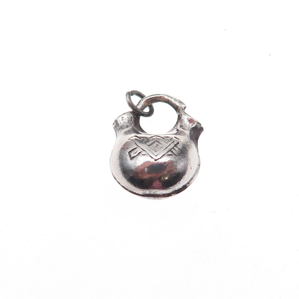 Old Pawn 925 Sterling Silver Vintage Southwestern Wedding Vase 3D Charm Pendant