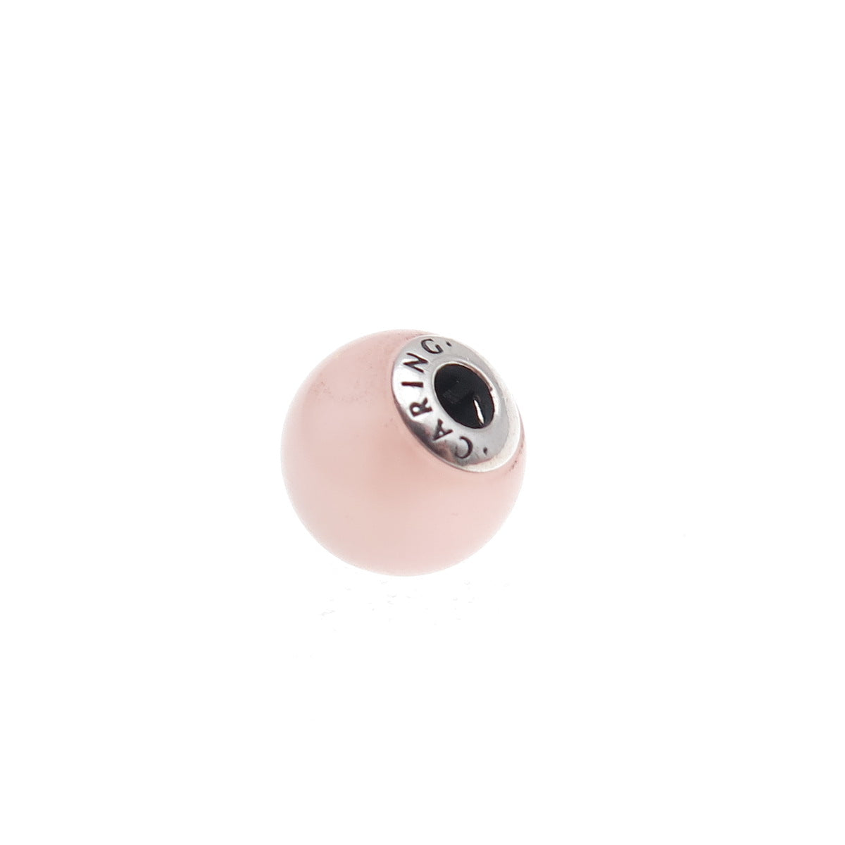 Pandora 925 Sterling Silver Pink Crystal Essence Caring Slide Bead Charm