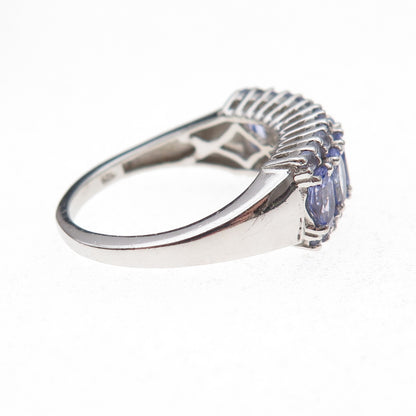 Chuck Clemency 925 Sterling Silver Real Tanzanite Ring Size 7.75
