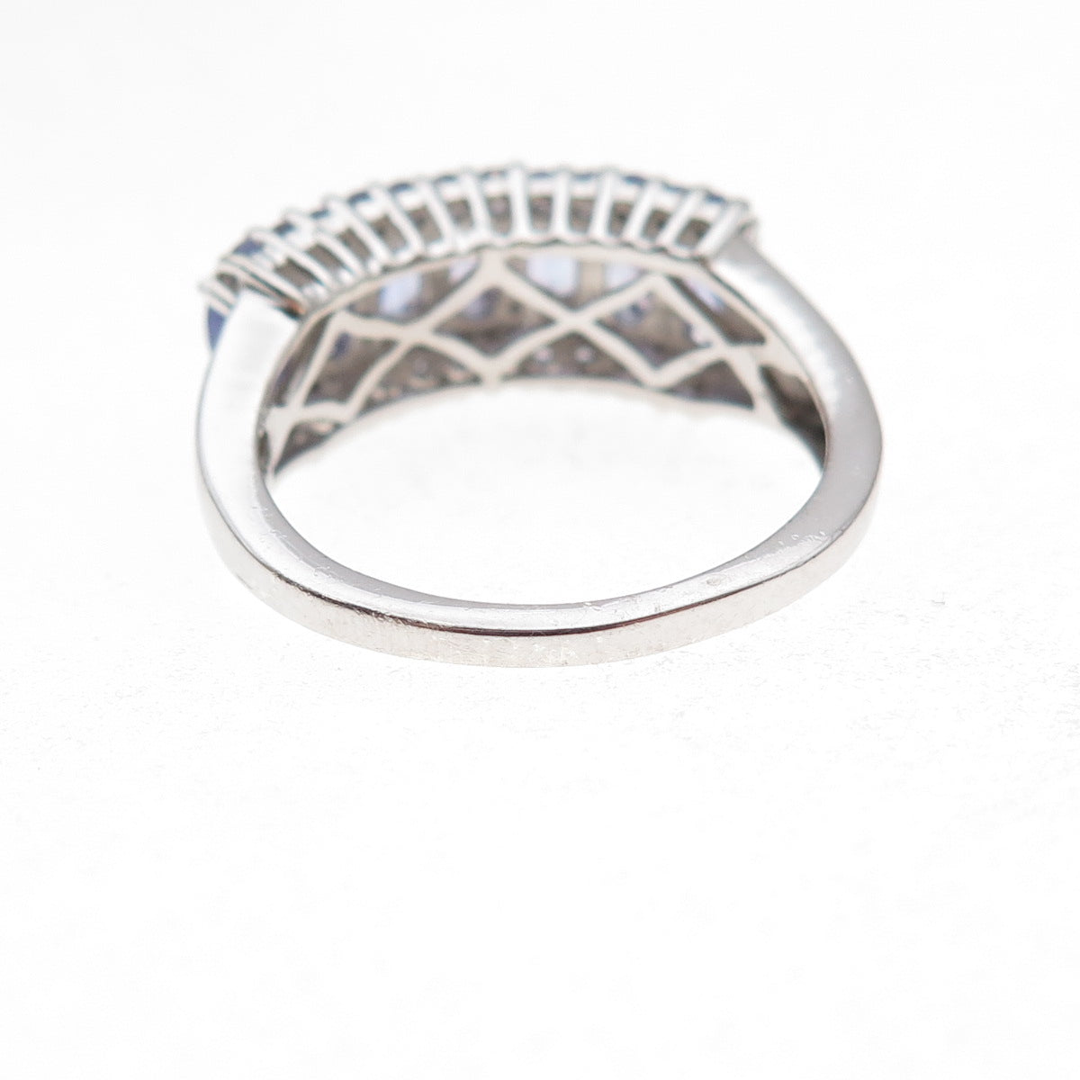 Chuck Clemency 925 Sterling Silver Real Tanzanite Ring Size 7.75