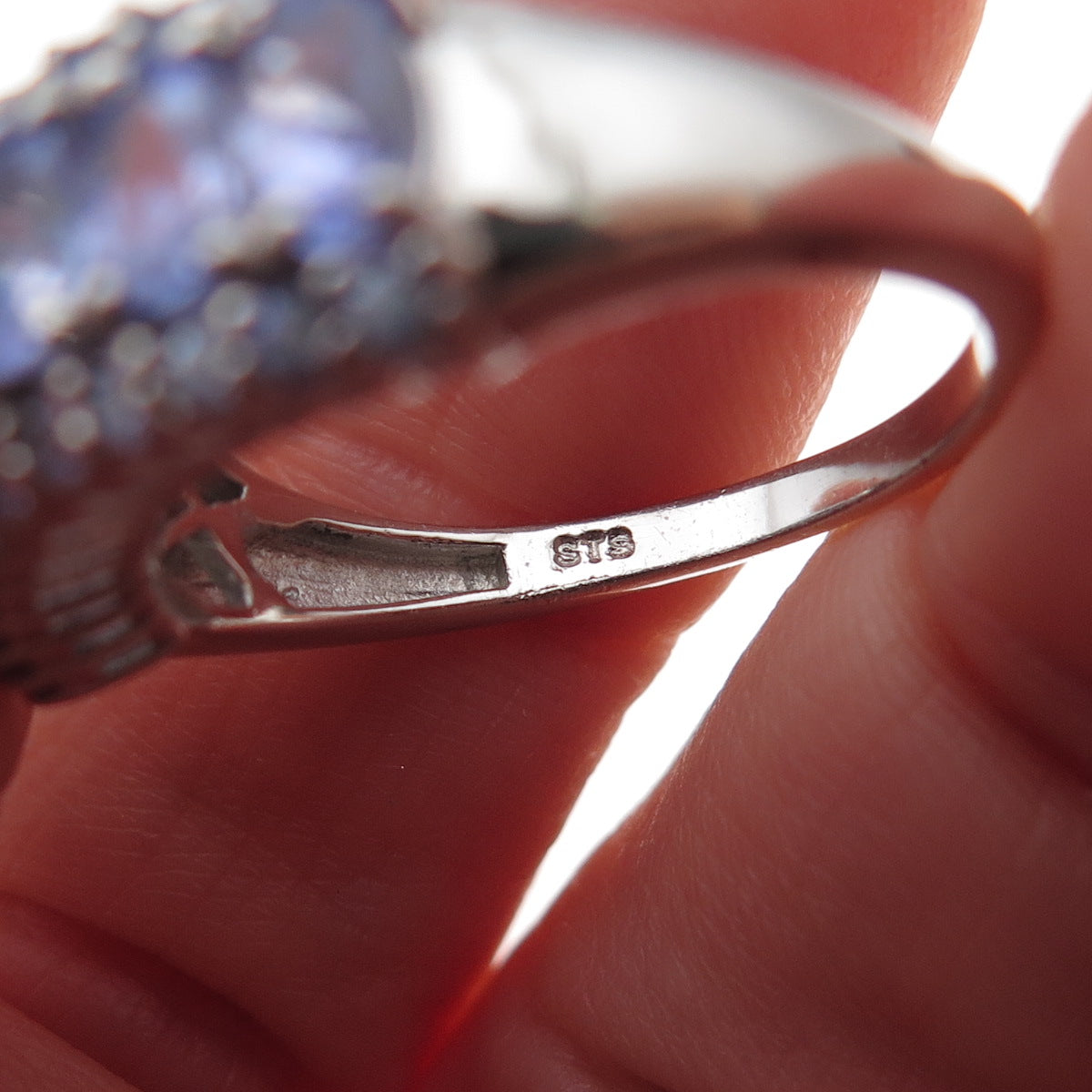 Chuck Clemency 925 Sterling Silver Real Tanzanite Ring Size 7.75