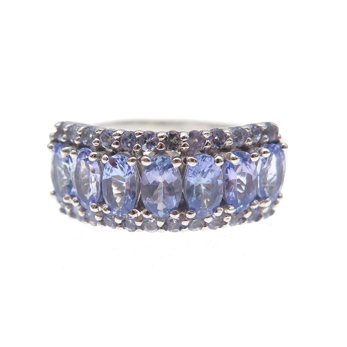 Chuck Clemency 925 Sterling Silver Real Tanzanite Ring Size 7.75