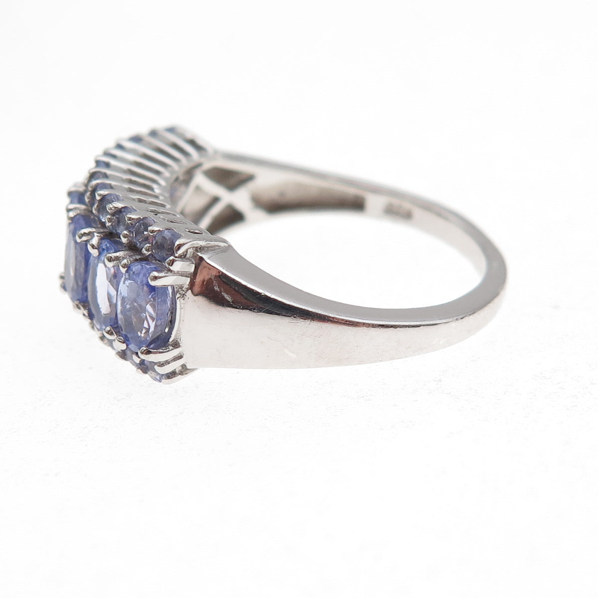 Chuck Clemency 925 Sterling Silver Real Tanzanite Ring Size 7.75