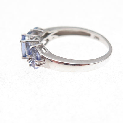 Chuck Clemency 925 Sterling Silver Real Tanzanite Ring Size 6.75