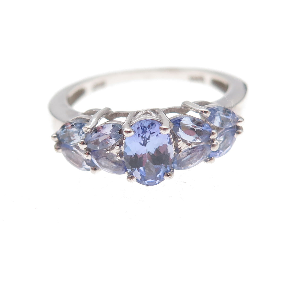 Chuck Clemency 925 Sterling Silver Real Tanzanite Ring Size 6.75