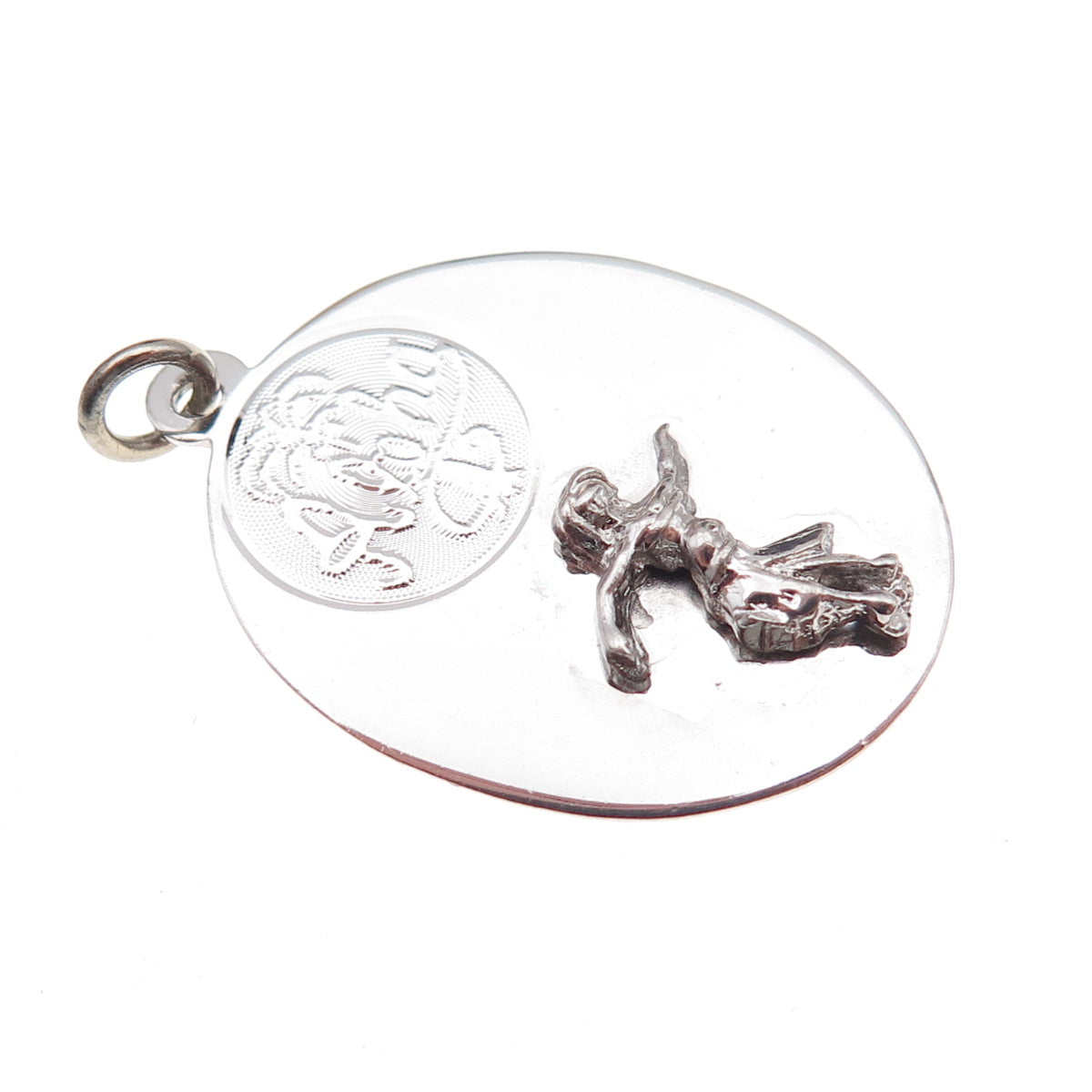 Sasco 925 Sterling Silver Vintage Aloha Hawaii Hula Dancer Charm Pendant